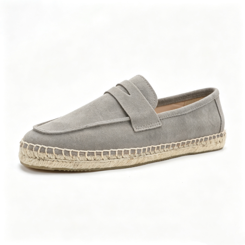 Espadrille Slip On - Унисекс замшевые лоферы-эспадрильи на джутовой подошве,