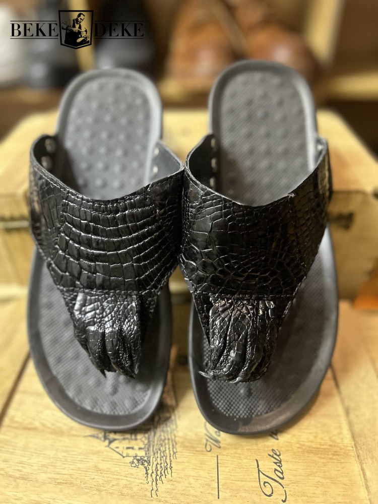 Flip Flop Leather Men - Летняя обувь: Мужские шлепанцы из натуральной