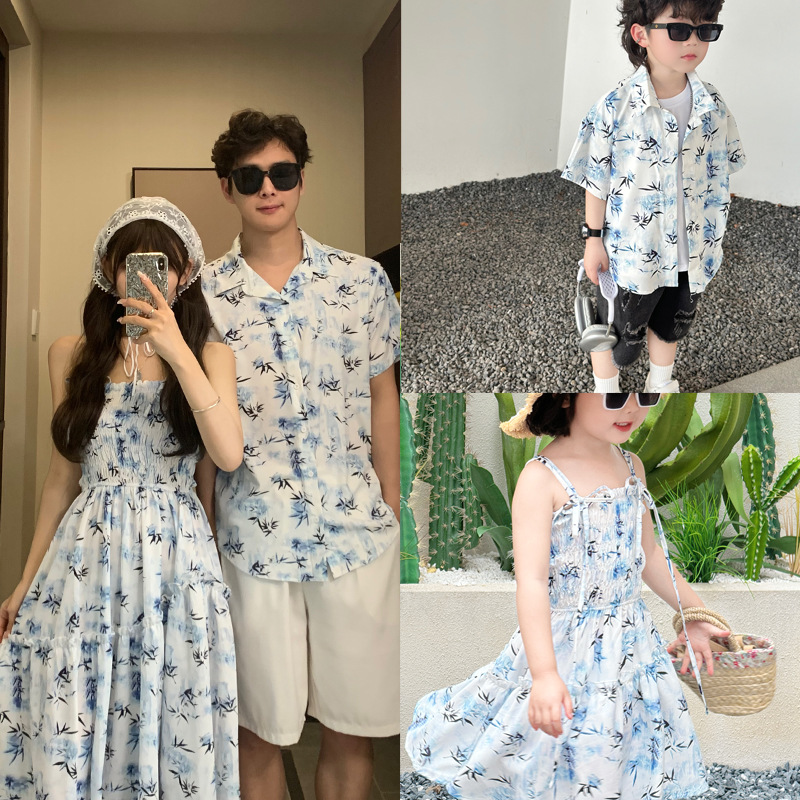 Resort Shirt Floral - Детское пляжное платье с принтом для