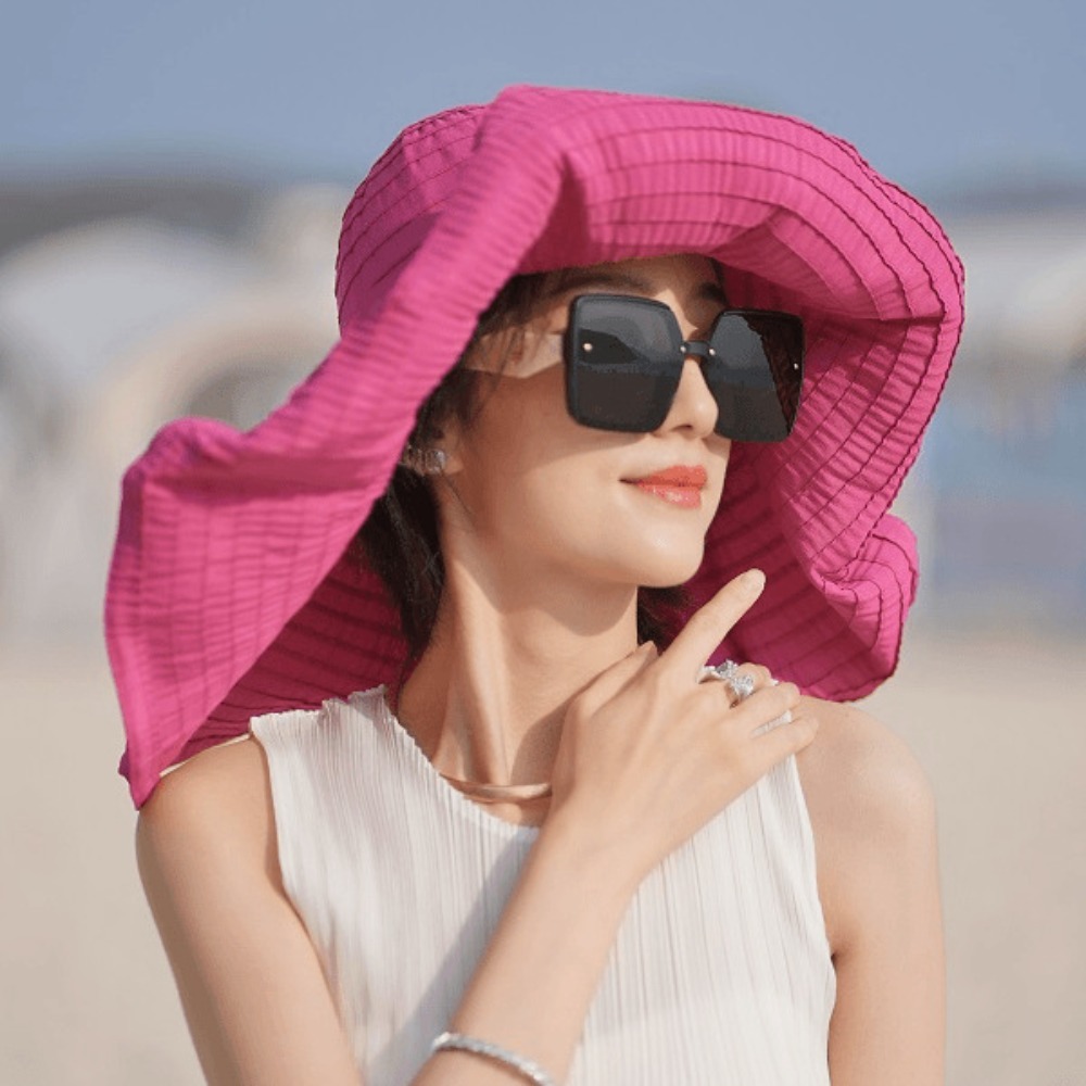 Packable Hat Nylon - Складная женская панама с широкими полями