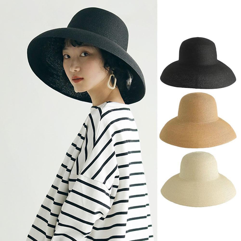 Bucket Hat Straw - Шляпа женская Соломенная с широкими полями,