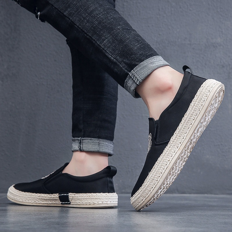 Черная дышащая мужская обувь,  – обзор и цена Espadrille Slip On