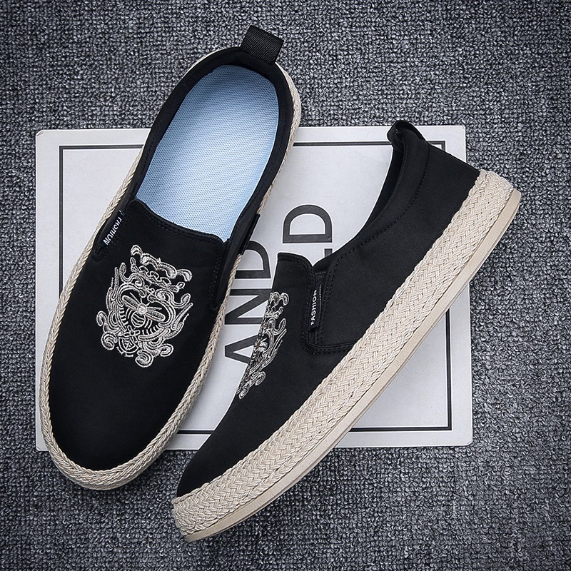 Черная дышащая мужская обувь,  – обзор и цена Espadrille Slip On