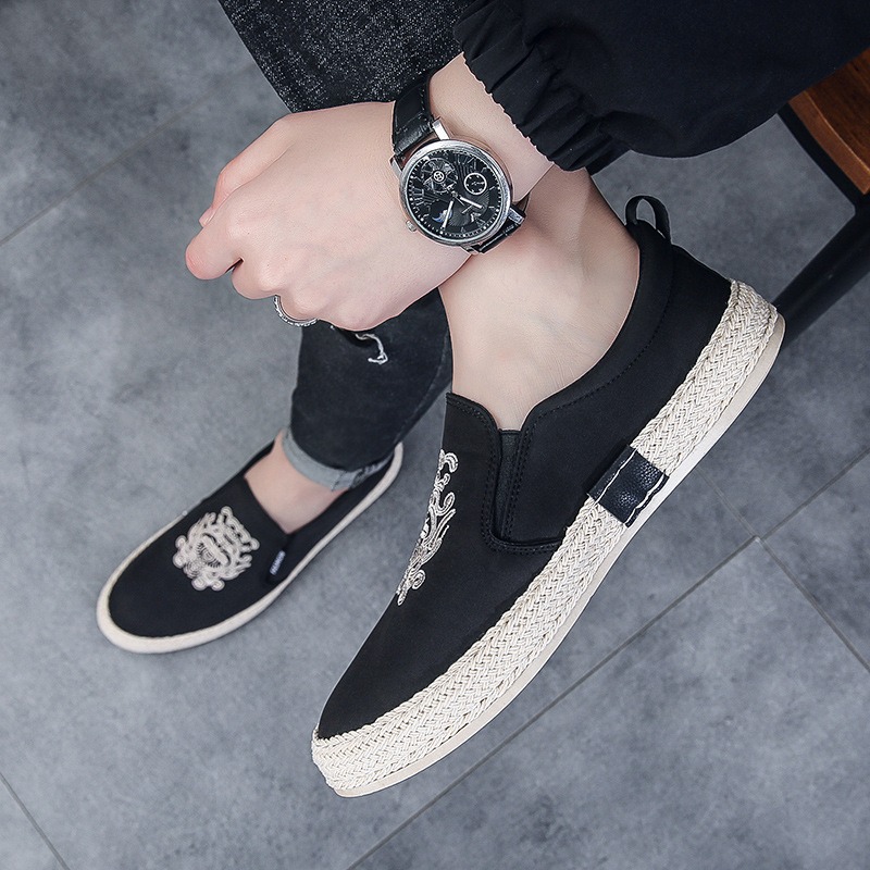 Черная дышащая мужская обувь,  – обзор и цена Espadrille Slip On