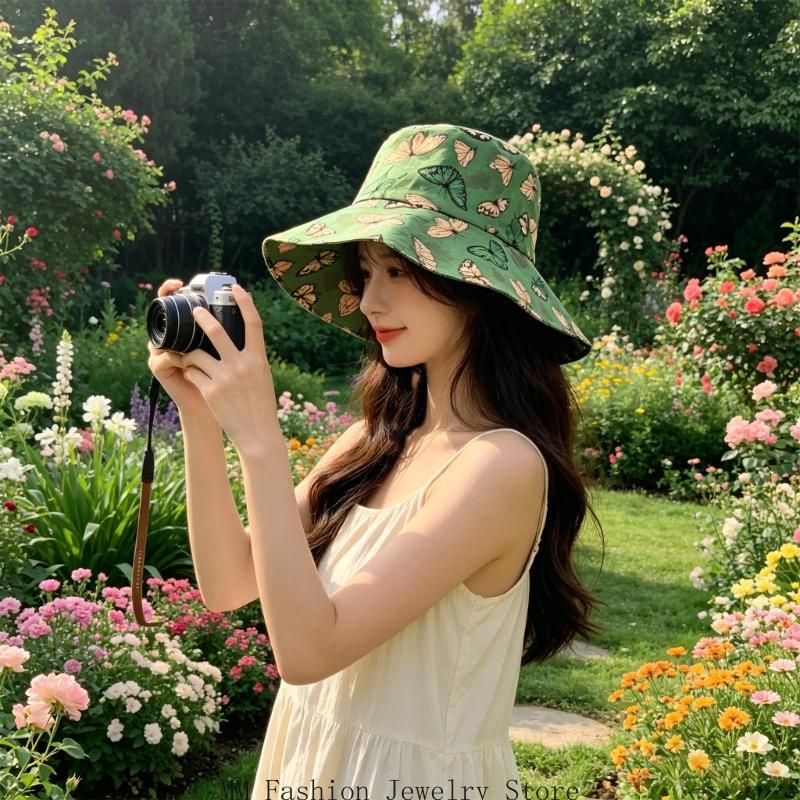 Зеленая панама с принтом, рыба – обзор и цена Packable Hat Nylon