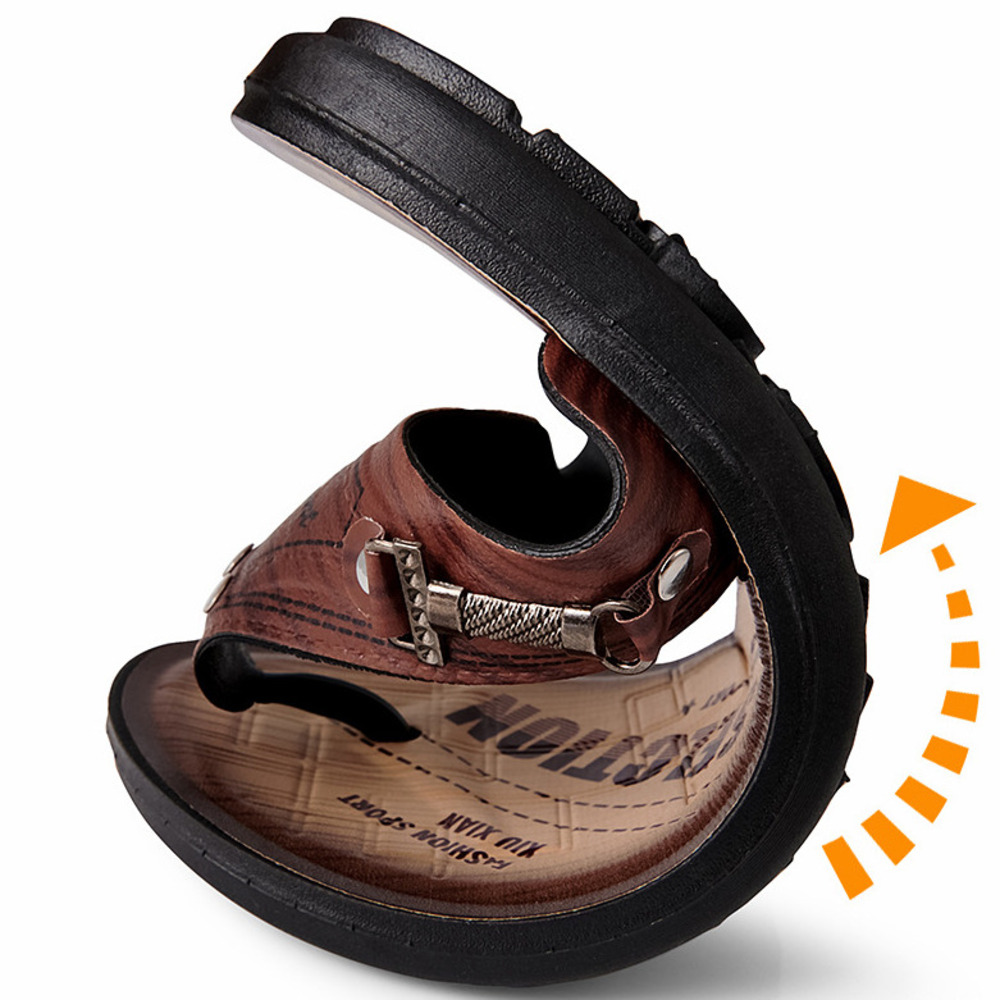 Мужские кожаные шлепанцы-сабо, – обзор и цена Flip Flop Leather Men