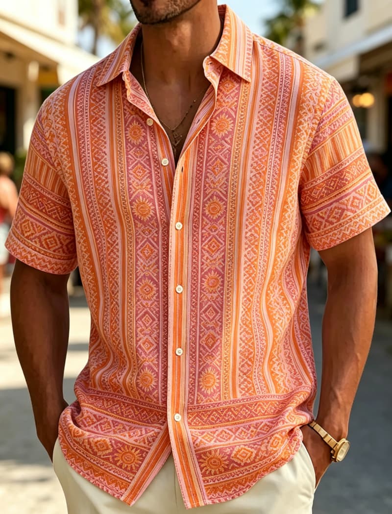 Мужская рубашка с коротким рук – обзор и цена Resort Shirt Floral