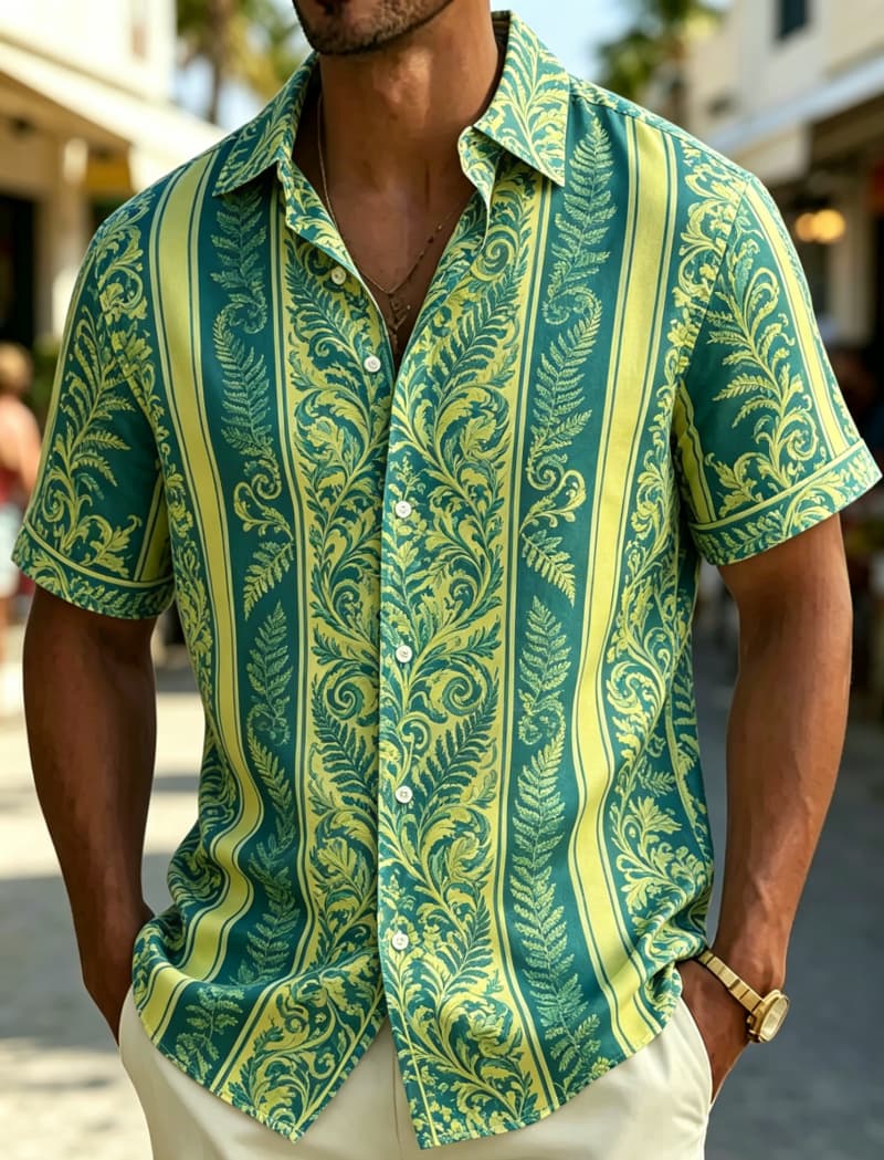 Мужская рубашка с коротким рук – обзор и цена Resort Shirt Floral