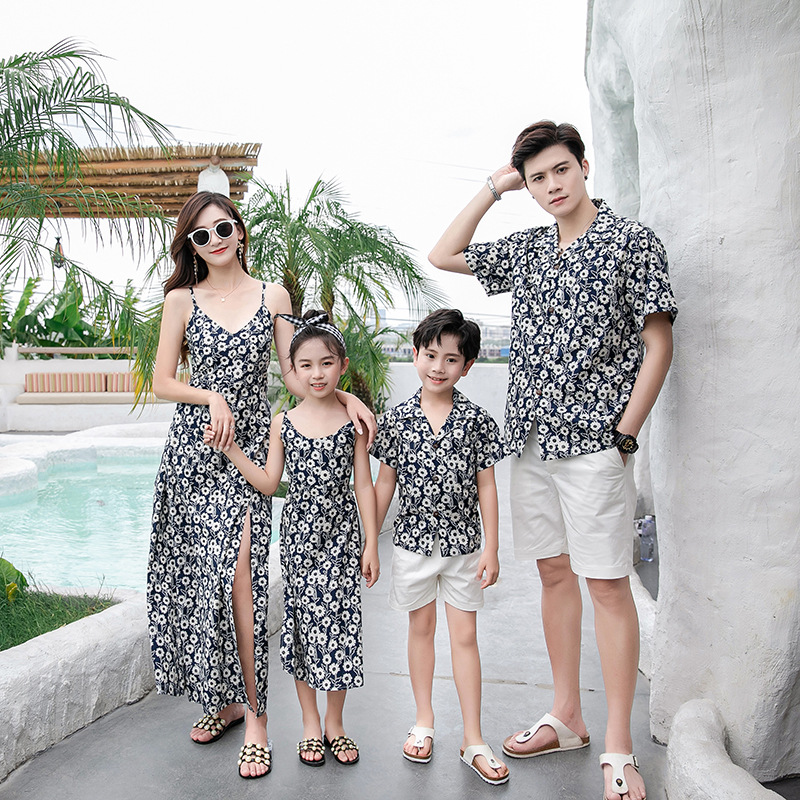 Семейный комплект: платье-макс – обзор и цена Resort Shirt Floral